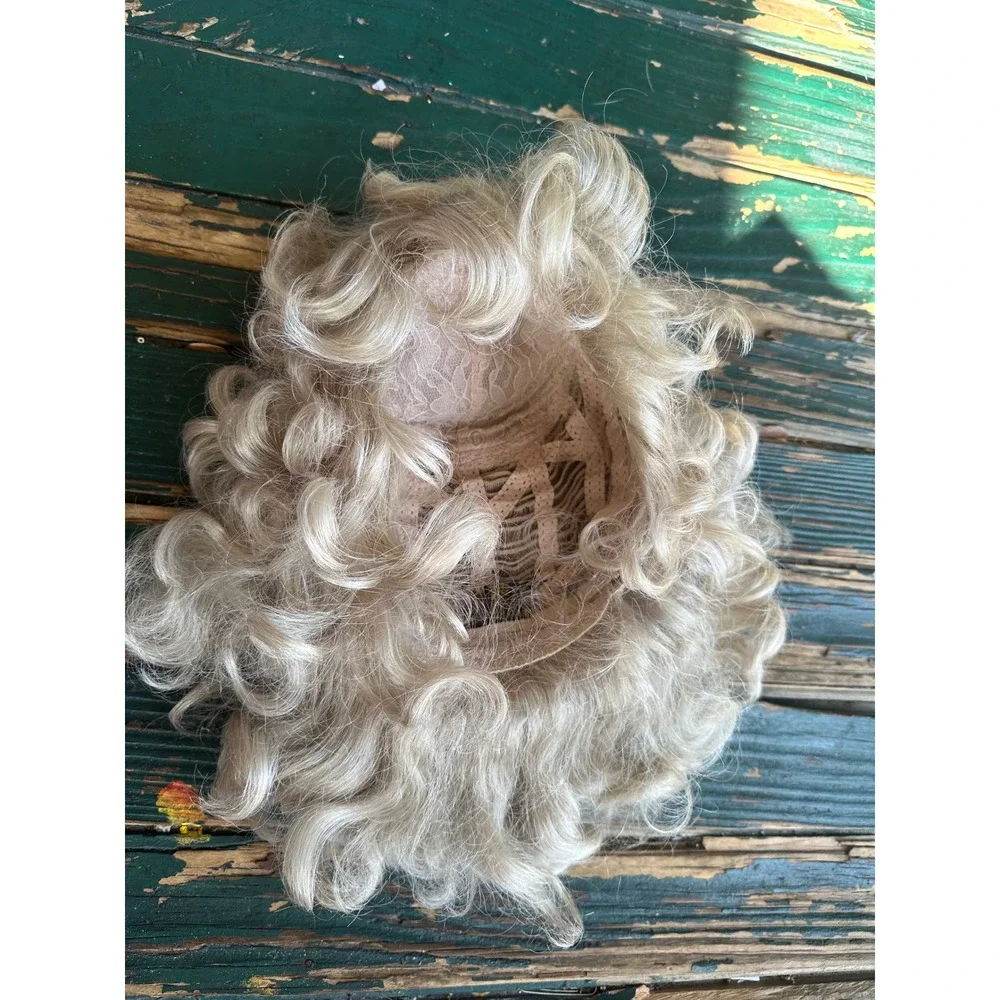 Vintage‎ Kanekalon Blonde Curly Wig Short Pixie Cut Synthetic Modacrylic Fiber